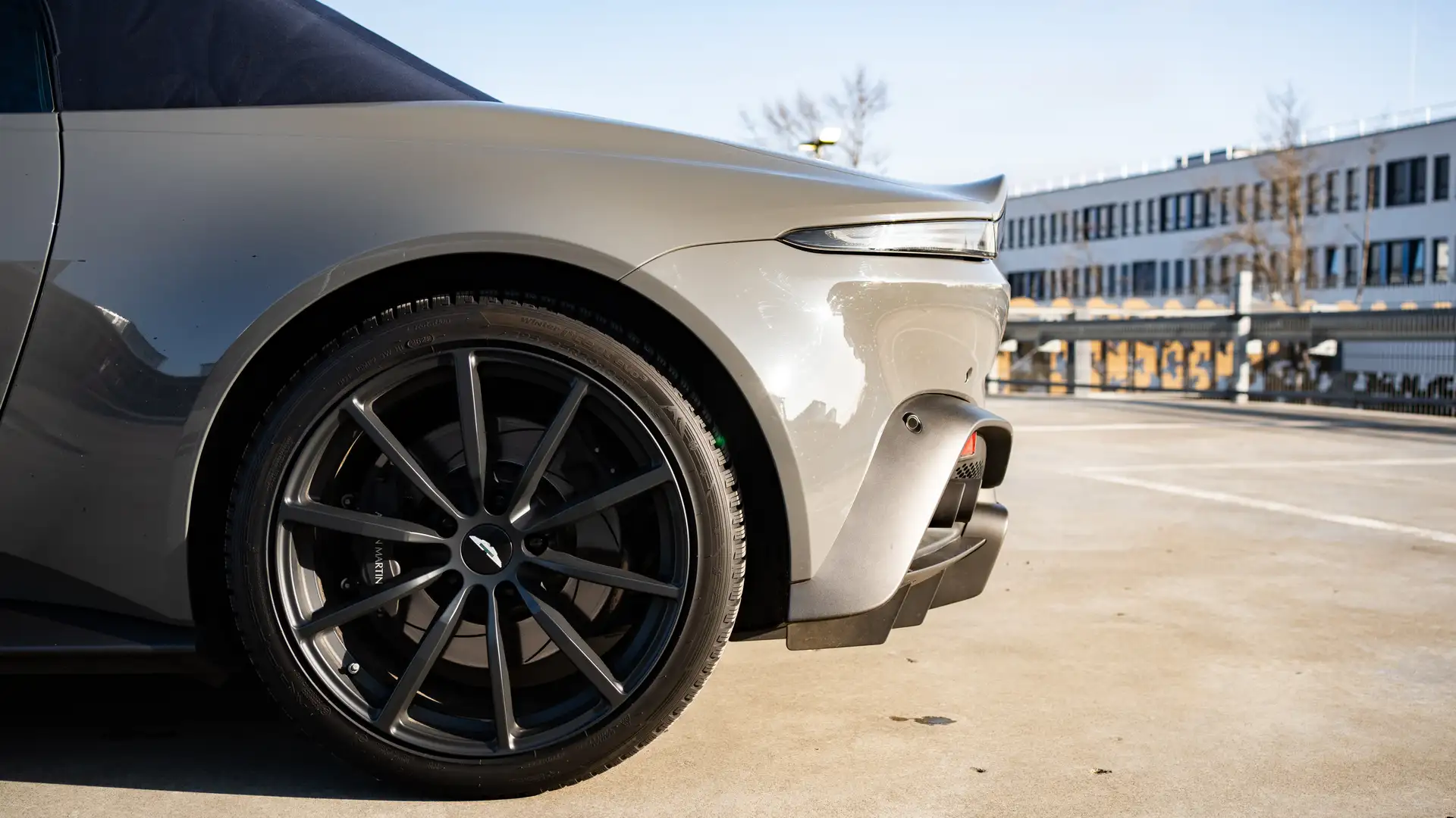 The rear wheel of our Aston Martin Vantage Roadster in detail.